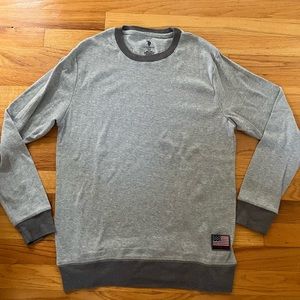Grey long sleeve polo tee shirt